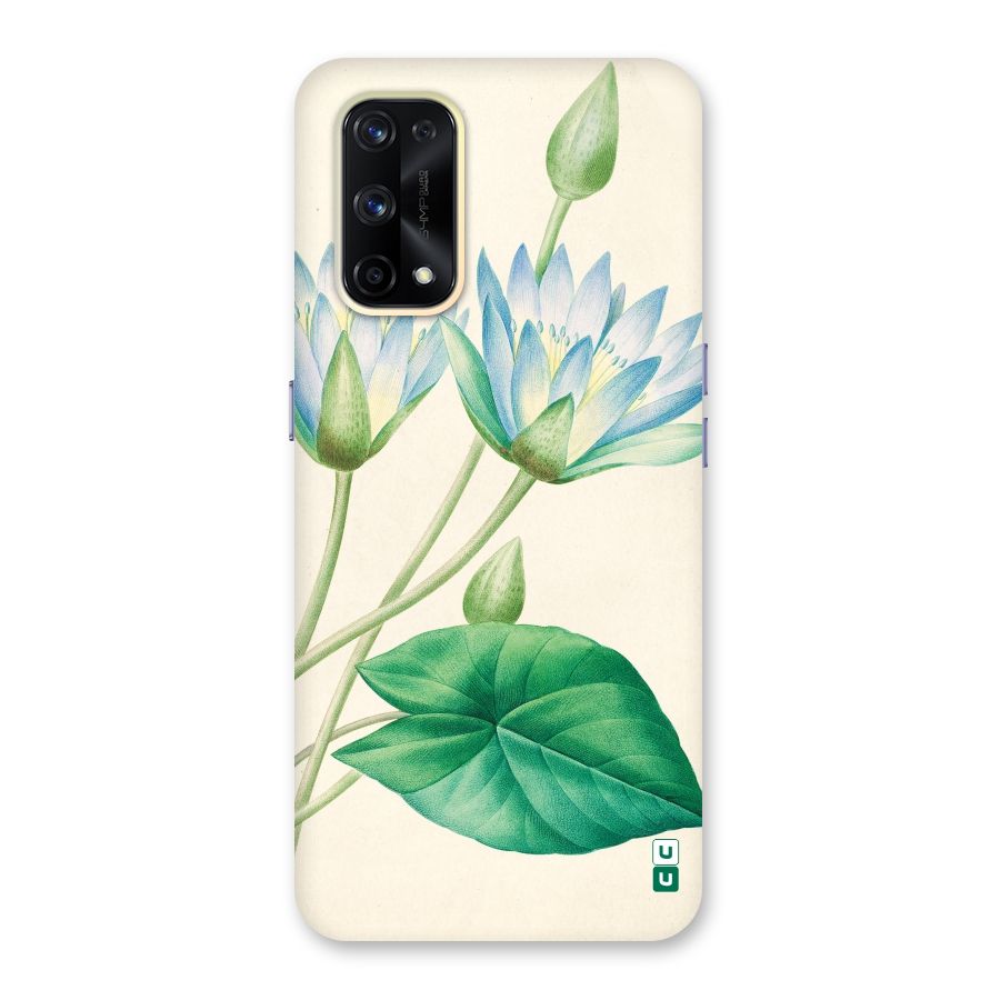 Blue Lotus Glass Back Case for Realme X7 Pro