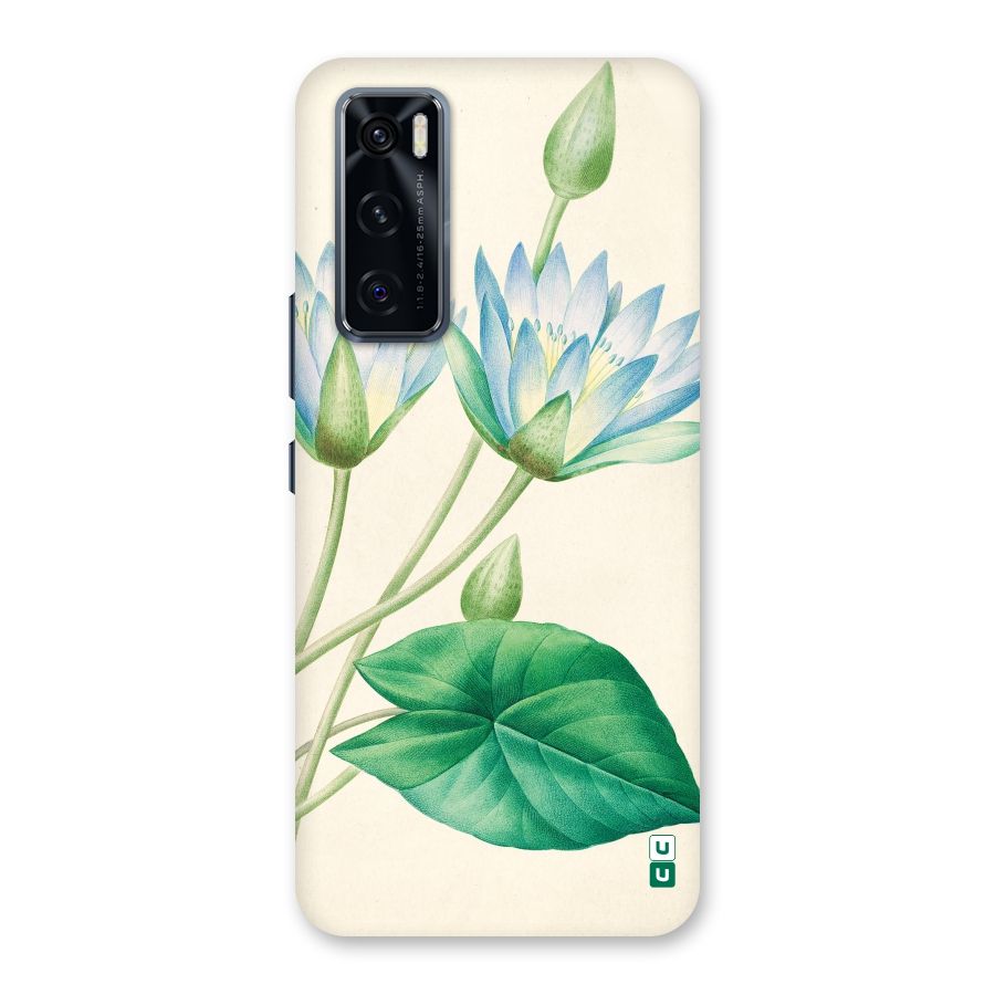 Blue Lotus Back Case for Vivo V20 SE