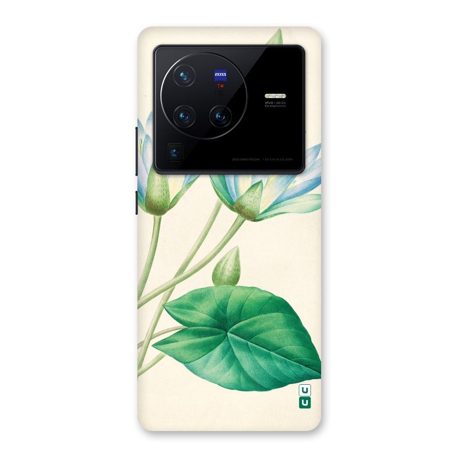 Blue Lotus Back Case for Vivo X80 Pro