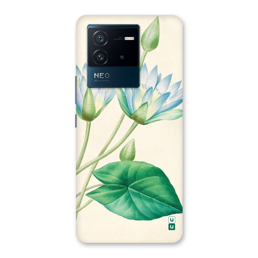 Blue Lotus Back Case for Vivo iQOO Neo 6 5G