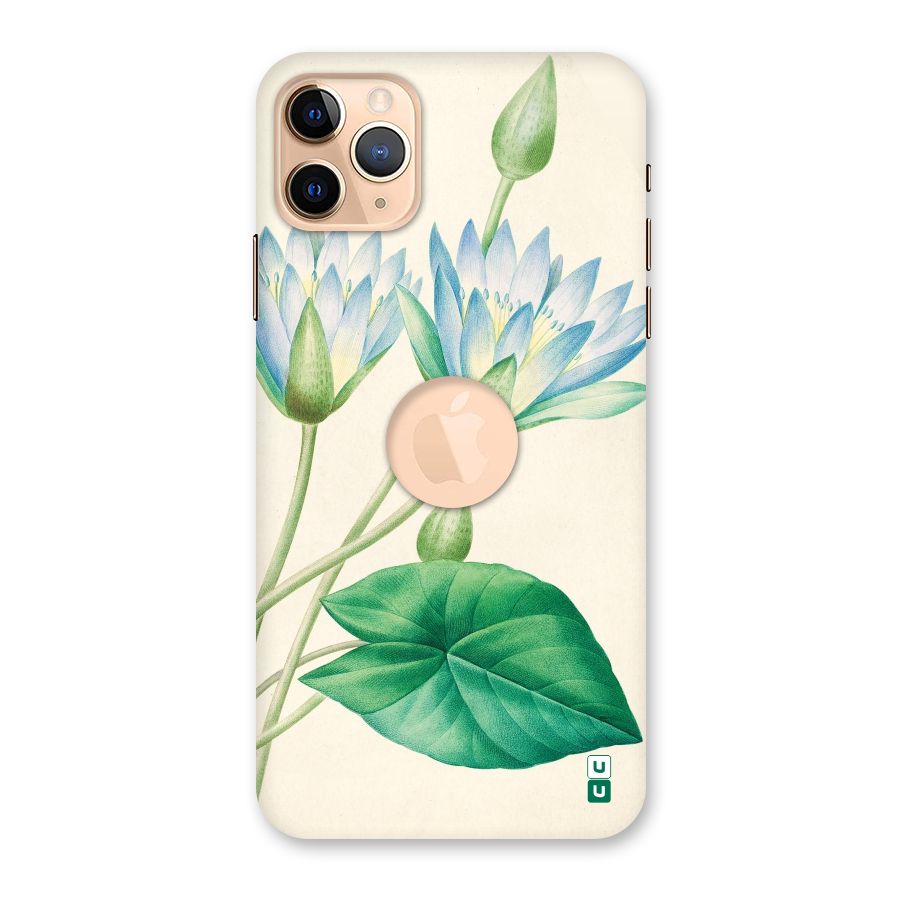 Blue Lotus Back Case for iPhone 11 Pro Max Logo Cut