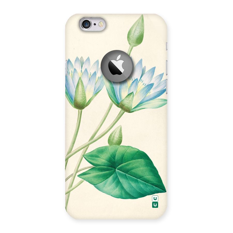 Blue Lotus Back Case for iPhone 6 Logo Cut