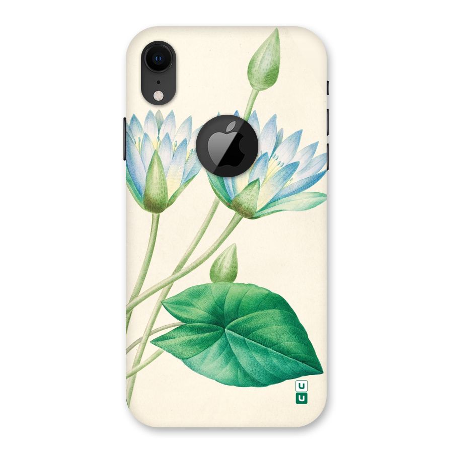 Blue Lotus Back Case for iPhone XR Logo Cut