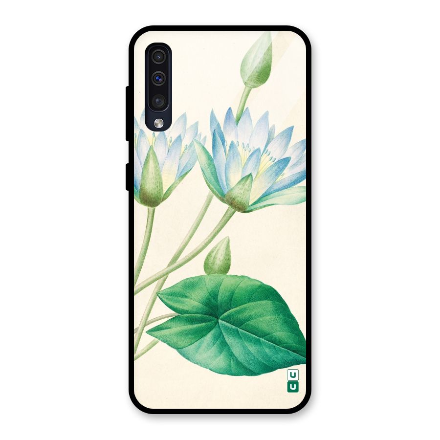Blue Lotus Glass Back Case for Galaxy A30s