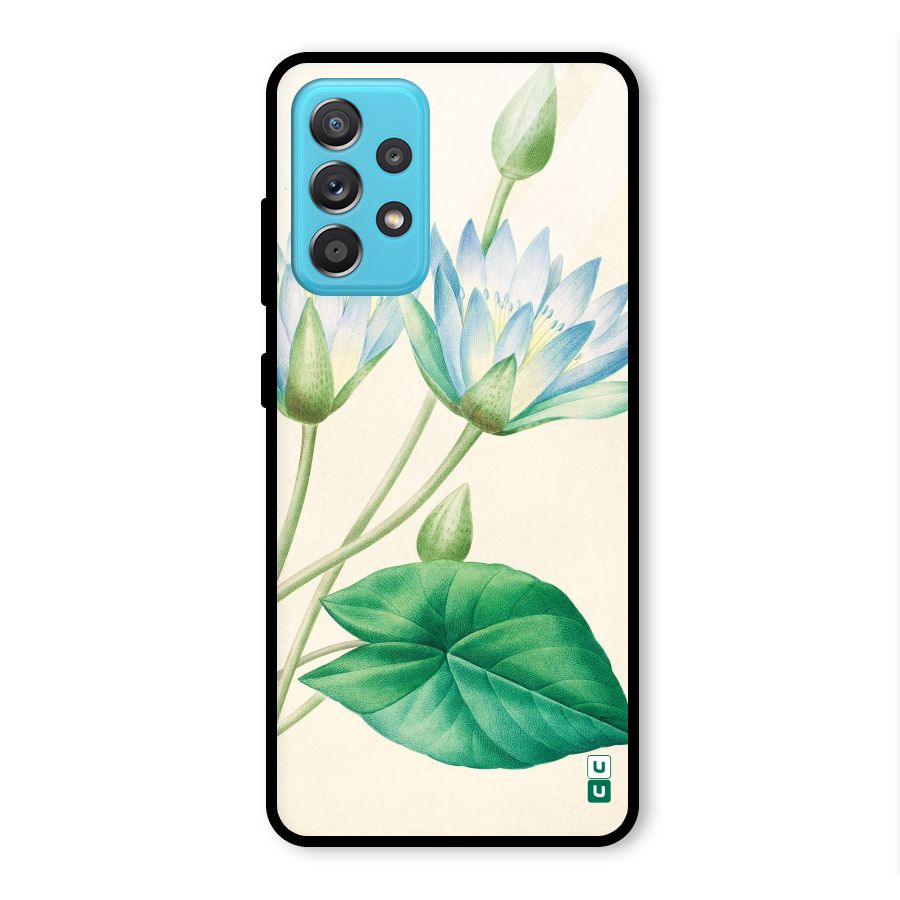 Blue Lotus Glass Back Case for Galaxy A52