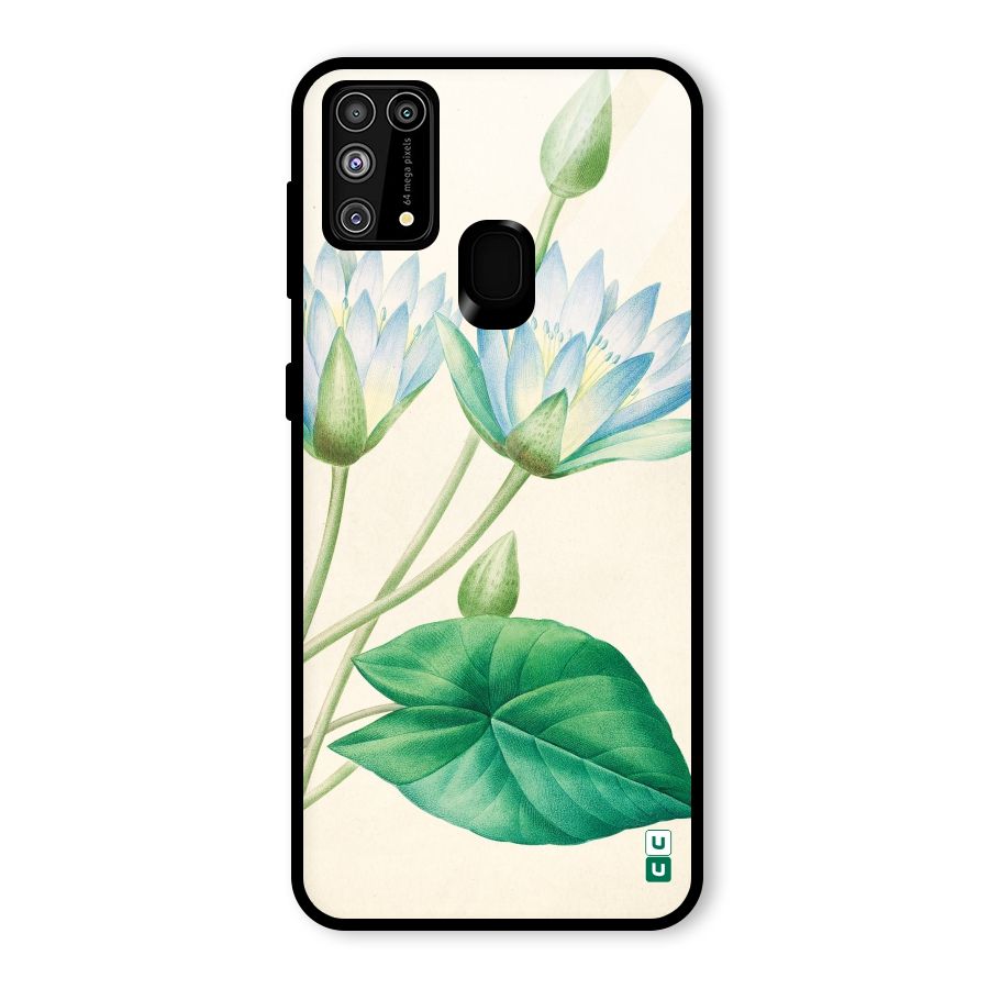 Blue Lotus Glass Back Case for Galaxy F41