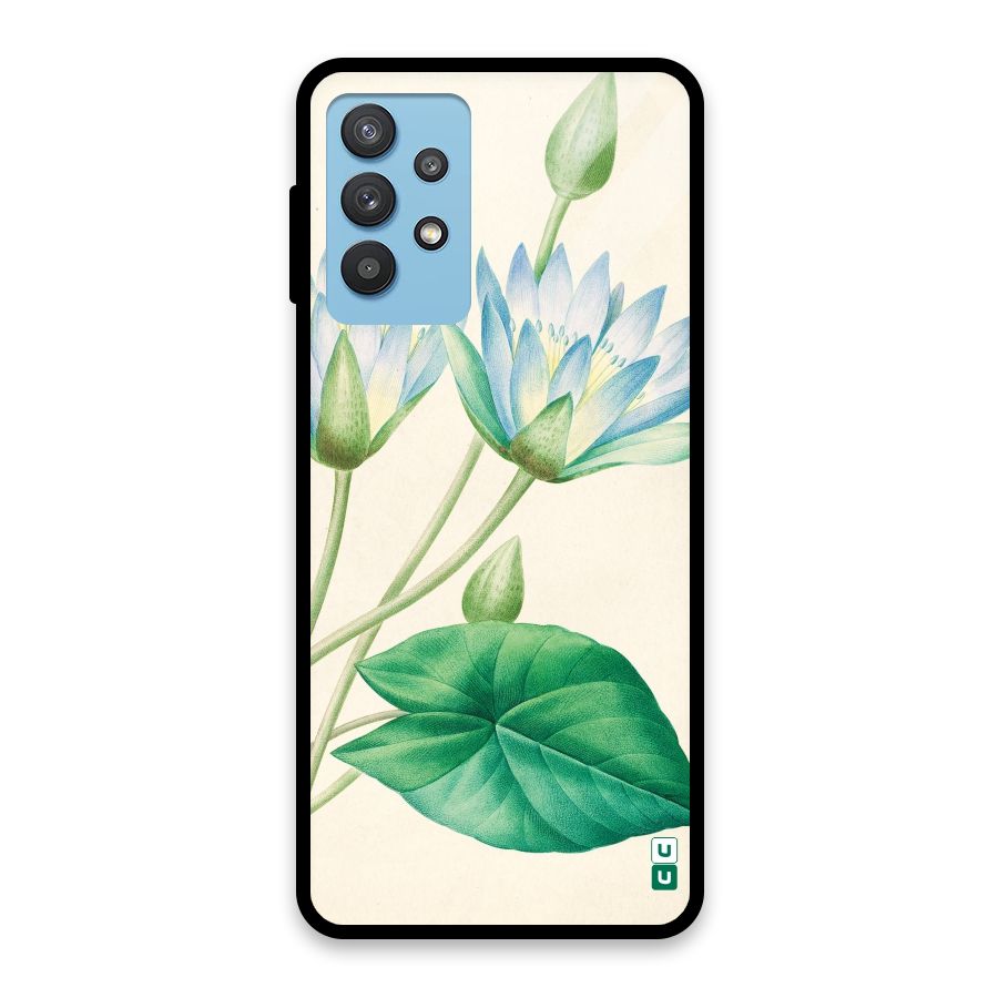 Blue Lotus Glass Back Case for Galaxy M32 5G