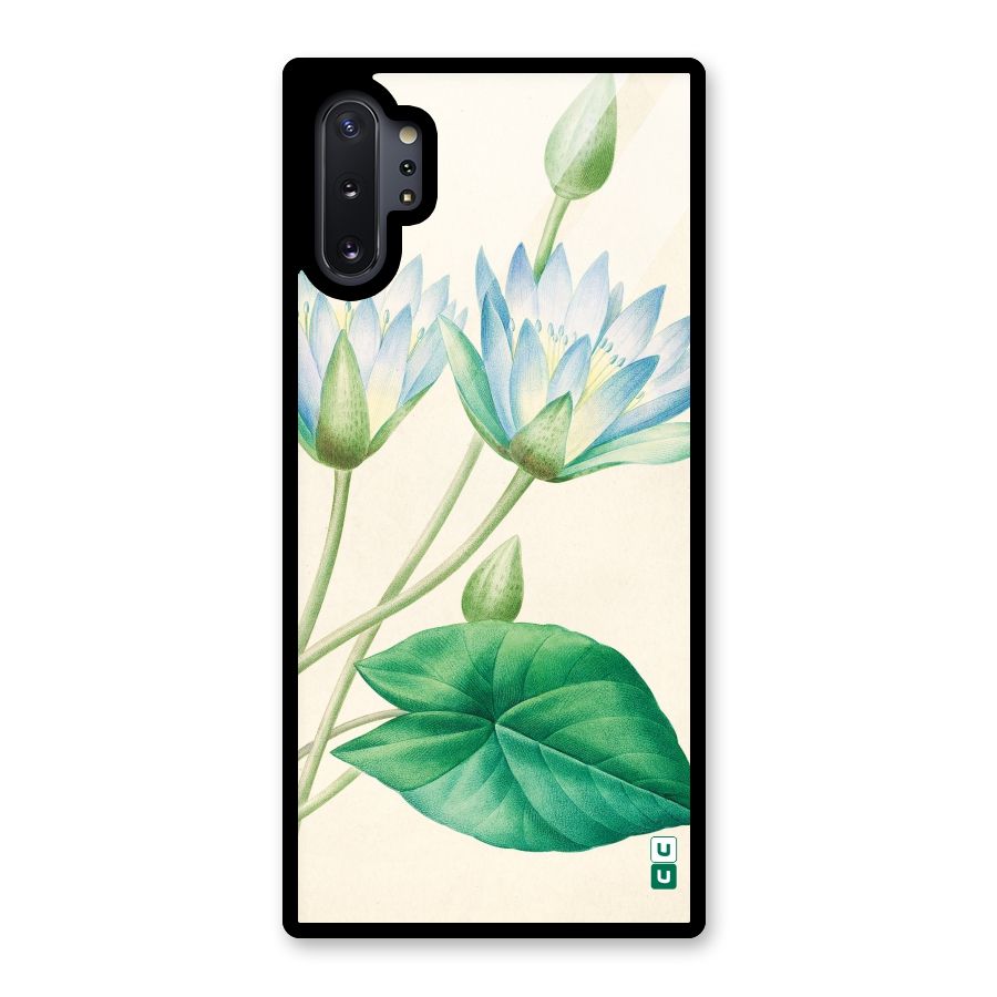Blue Lotus Glass Back Case for Galaxy Note 10 Plus