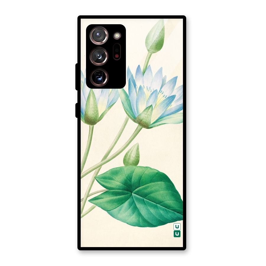 Blue Lotus Glass Back Case for Galaxy Note 20 Ultra