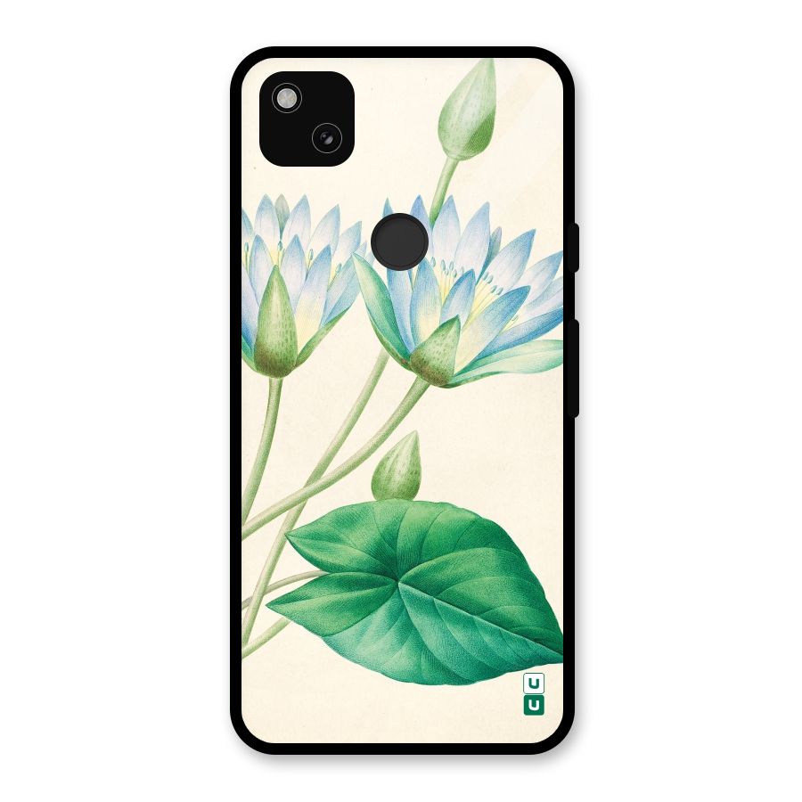 Blue Lotus Glass Back Case for Google Pixel 4a