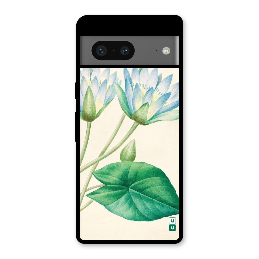 Blue Lotus Glass Back Case for Google Pixel 7