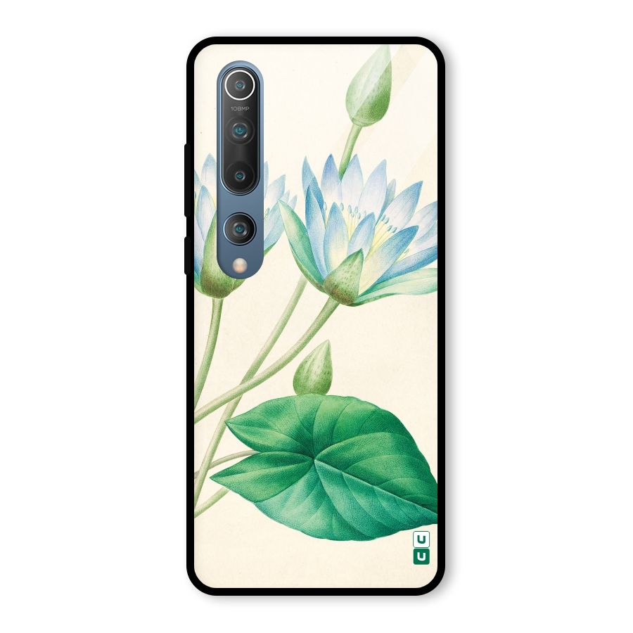 Blue Lotus Glass Back Case for Mi 10