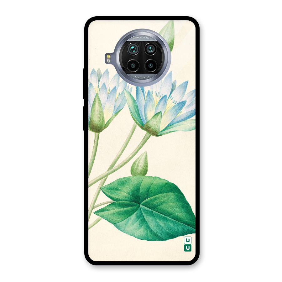 Blue Lotus Glass Back Case for Mi 10i