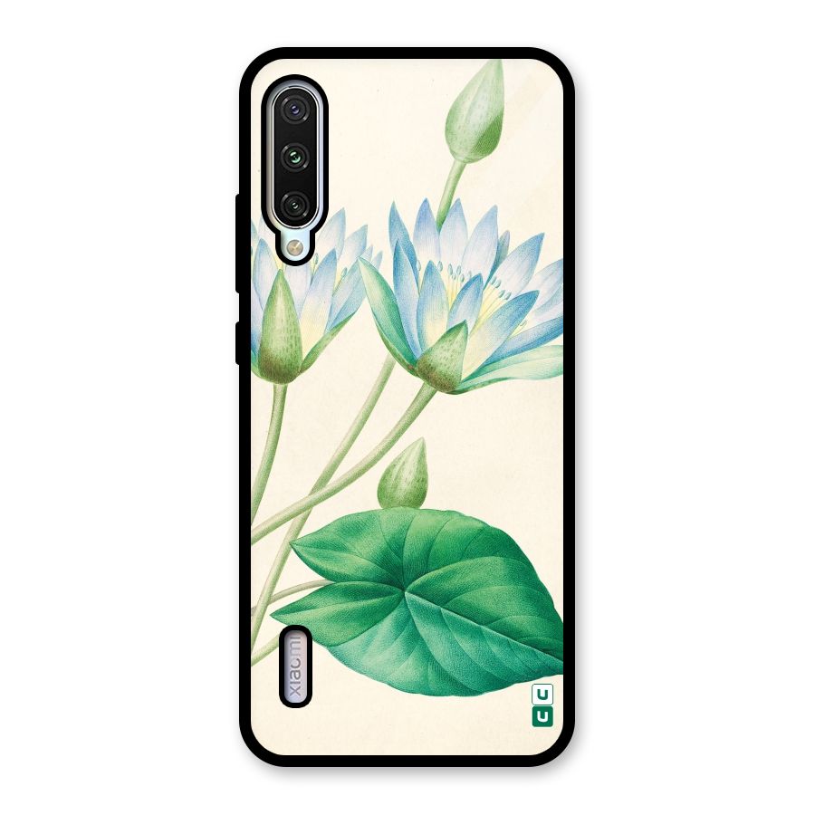 Blue Lotus Glass Back Case for Mi A3