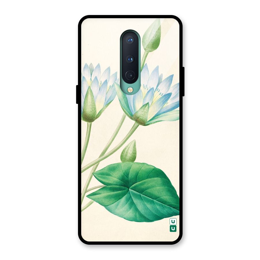 Blue Lotus Glass Back Case for OnePlus 8
