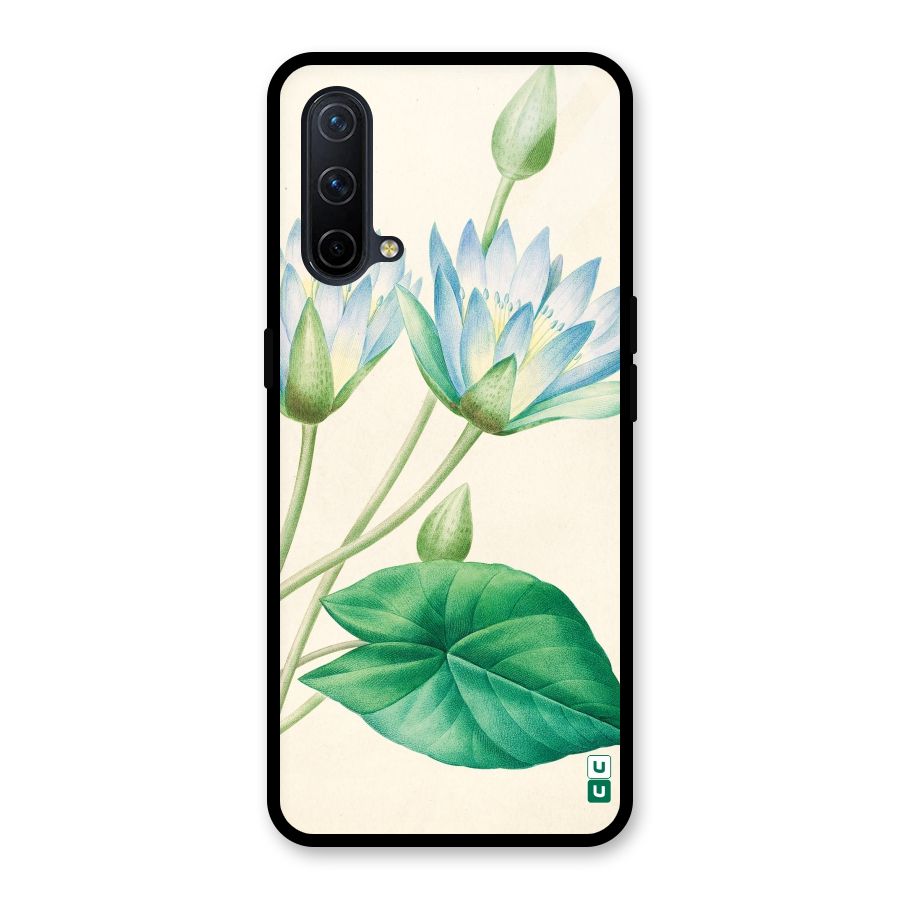 Blue Lotus Glass Back Case for OnePlus Nord CE 5G