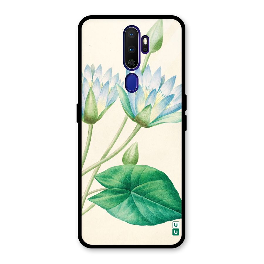 Blue Lotus Glass Back Case for Oppo A9 (2020)
