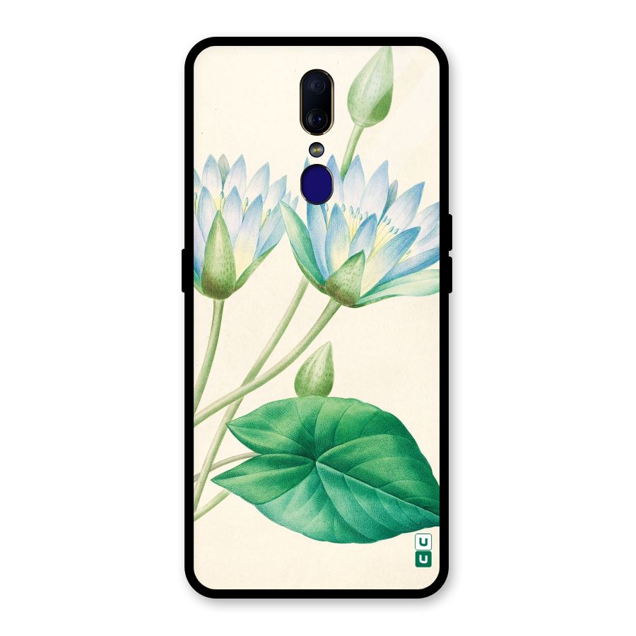 Blue Lotus Glass Back Case for Oppo F11