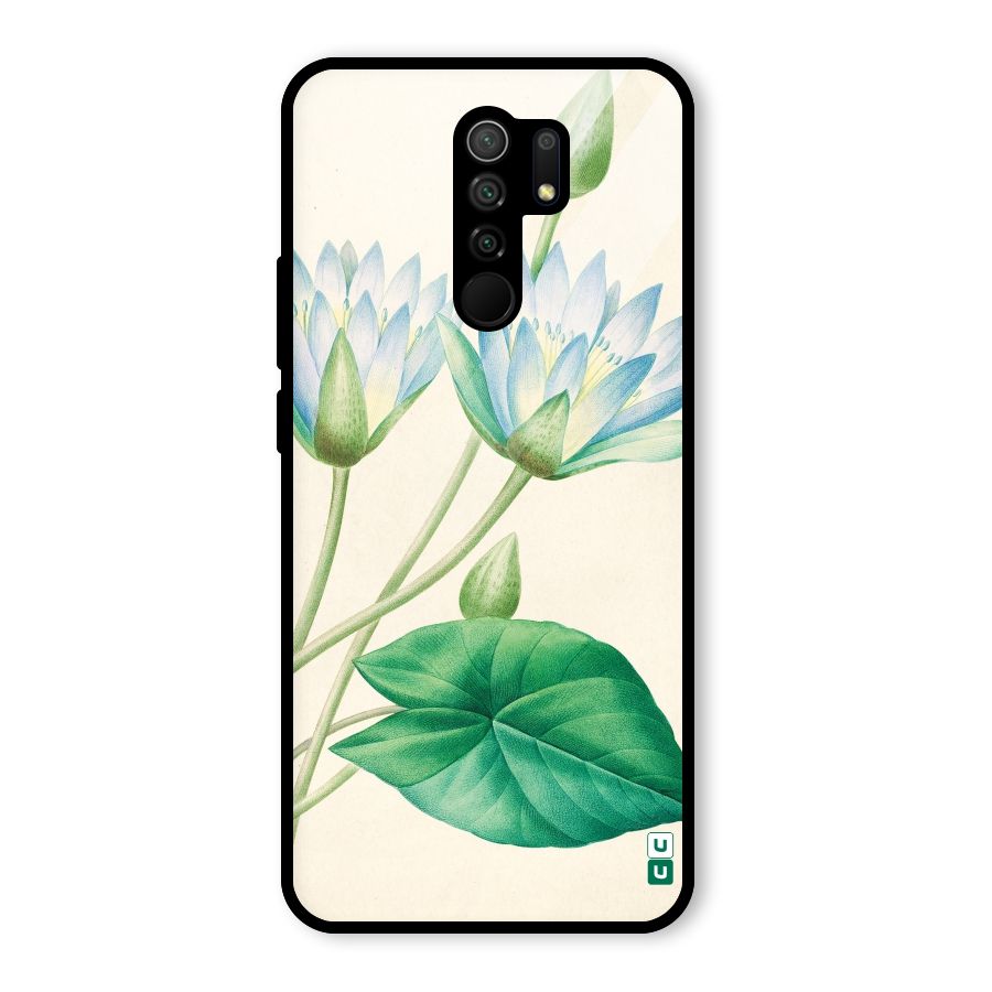 Blue Lotus Glass Back Case for Poco M2