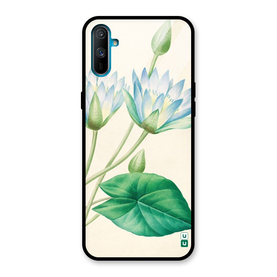 Blue Lotus Glass Back Case for Realme C3