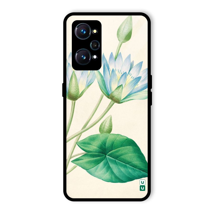 Blue Lotus Glass Back Case for Realme GT 2