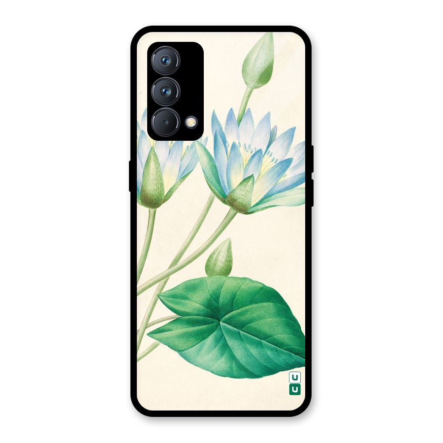 Blue Lotus Glass Back Case for Realme GT Master Edition