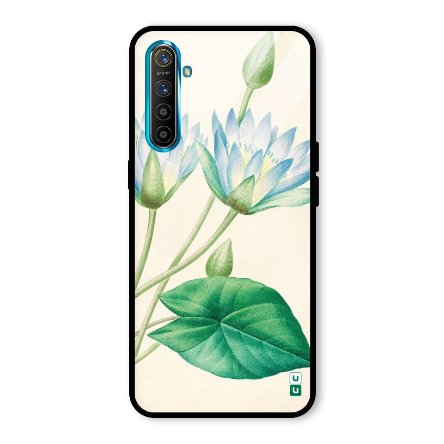 Blue Lotus Glass Back Case for Realme X2