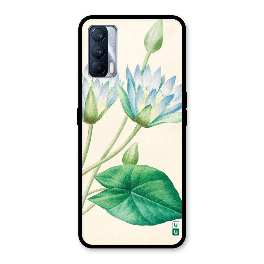 Blue Lotus Glass Back Case for Realme X7