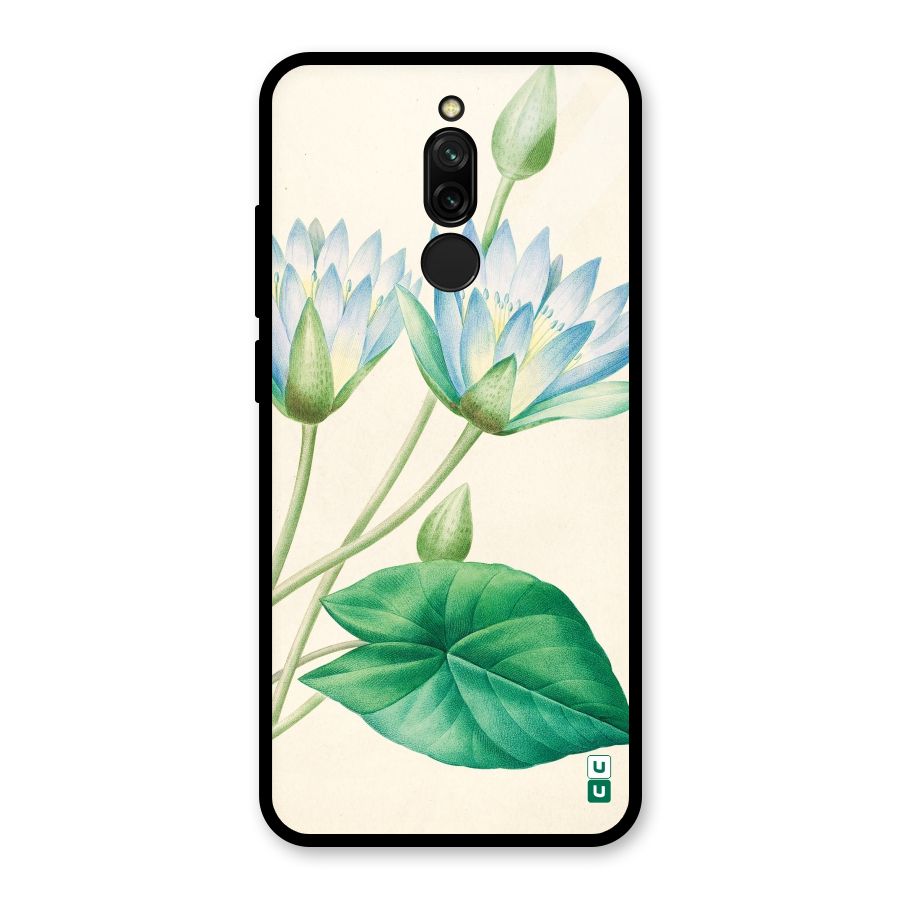 Blue Lotus Glass Back Case for Redmi 8