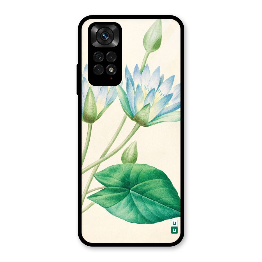 Blue Lotus Glass Back Case for Redmi Note 11