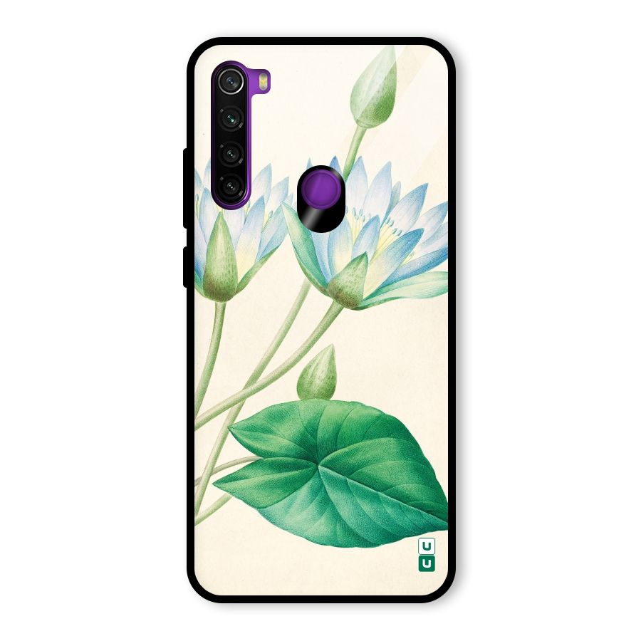 Blue Lotus Glass Back Case for Redmi Note 8