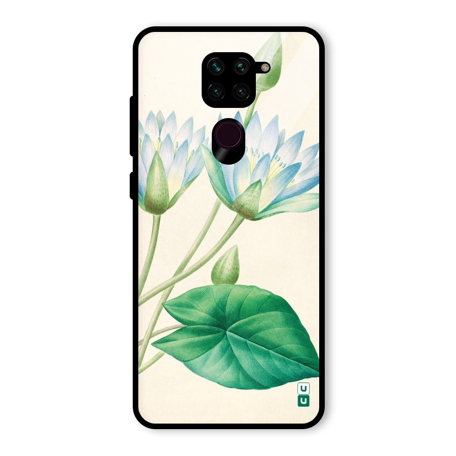 Blue Lotus Glass Back Case for Redmi Note 9