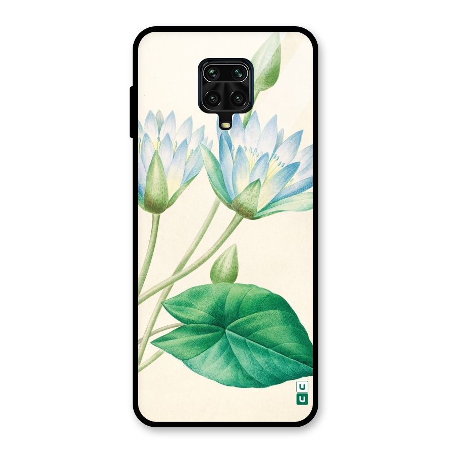 Blue Lotus Glass Back Case for Redmi Note 9 Pro Max