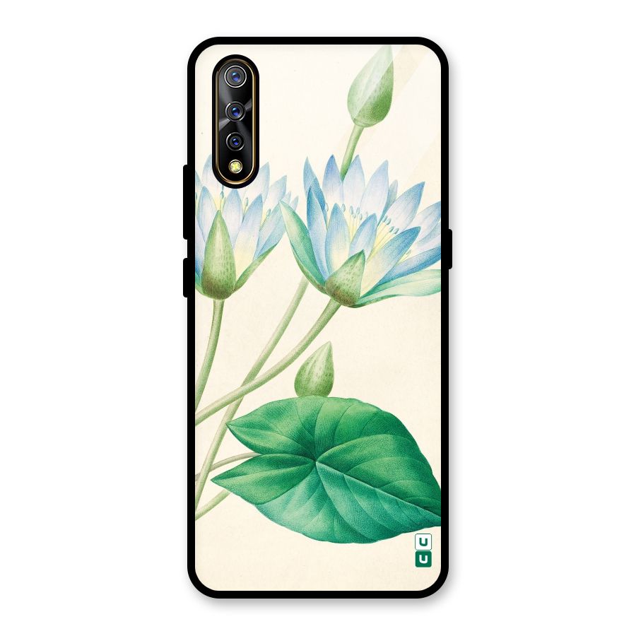 Blue Lotus Glass Back Case for Vivo S1