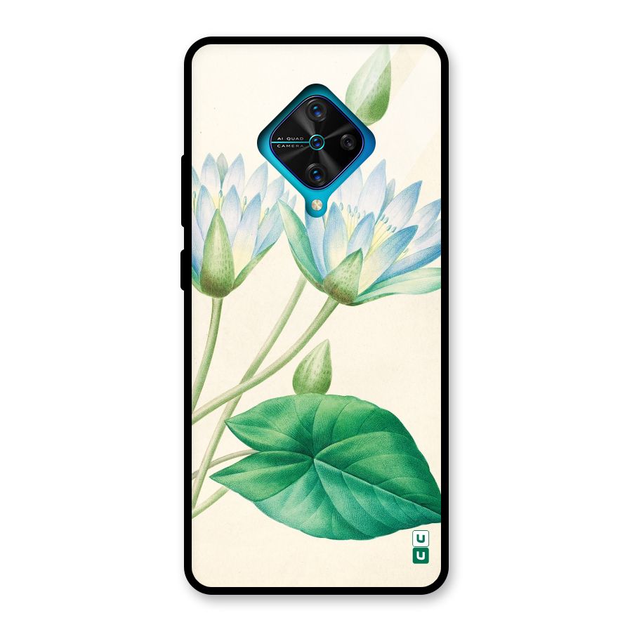 Blue Lotus Glass Back Case for Vivo S1 Pro