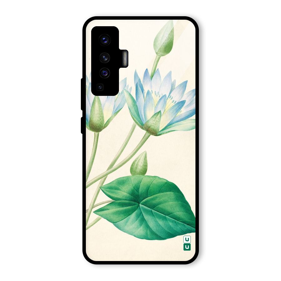 Blue Lotus Glass Back Case for Vivo X50