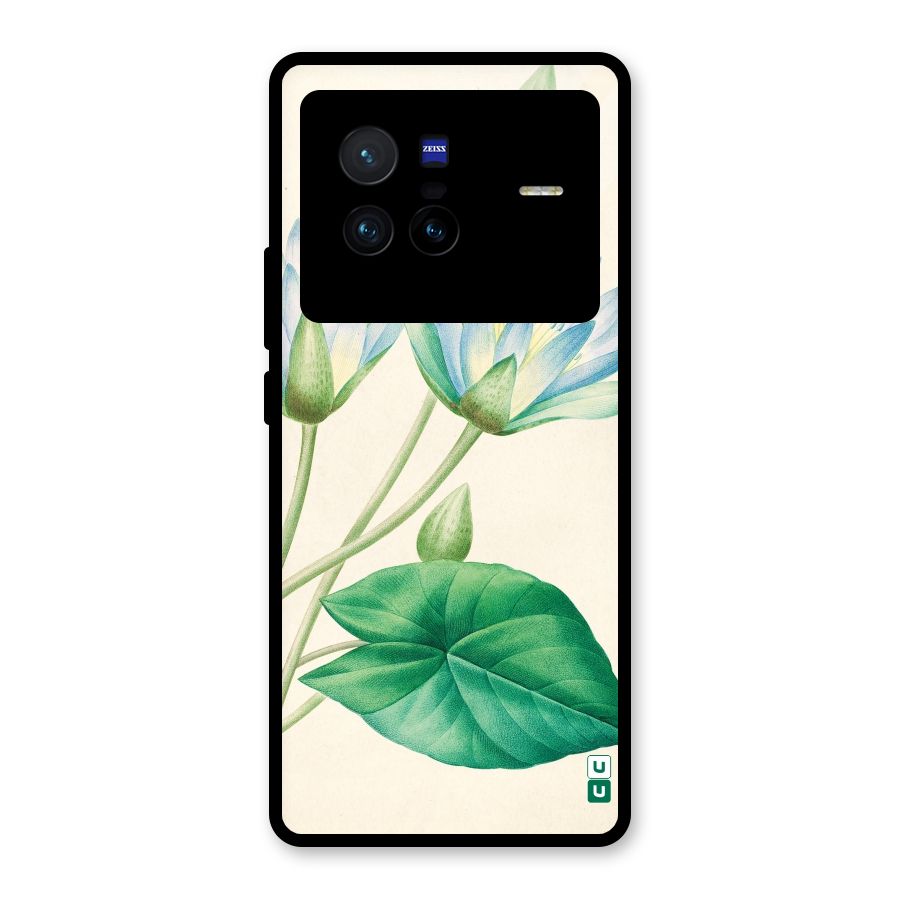 Blue Lotus Glass Back Case for Vivo X80