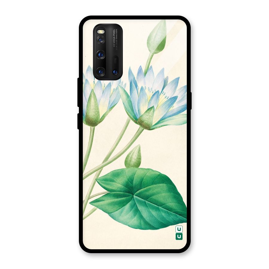 Blue Lotus Glass Back Case for Vivo iQOO 3