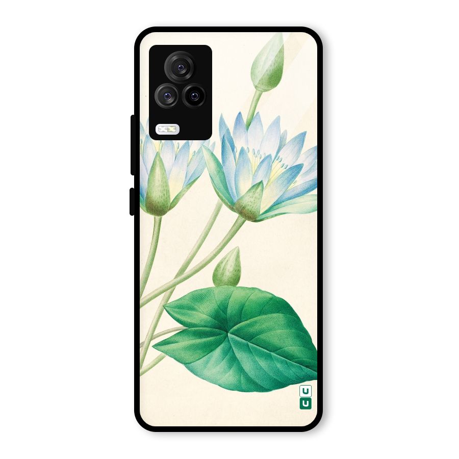 Blue Lotus Glass Back Case for Vivo iQOO 7 Legend 5G