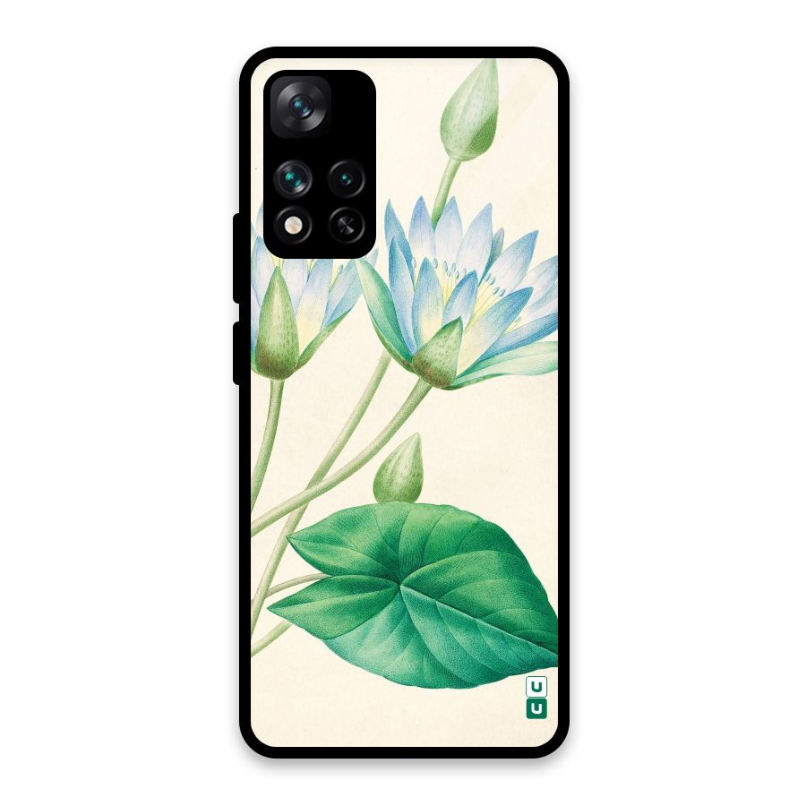 Blue Lotus Glass Back Case for Xiaomi 11i HyperCharge 5G