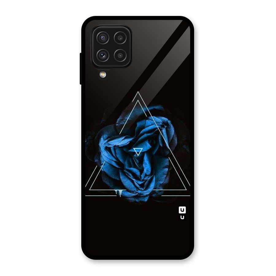 Blue Magic Triangle Glass Back Case for Galaxy A22 4G