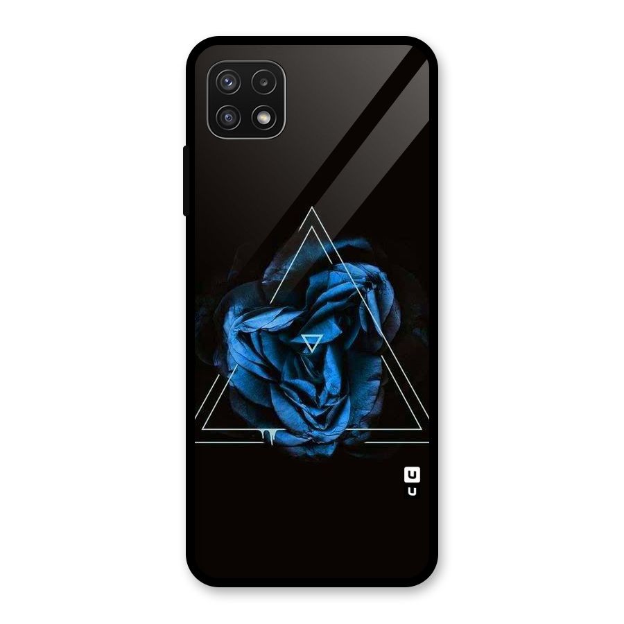 Blue Magic Triangle Glass Back Case for Galaxy A22 5G