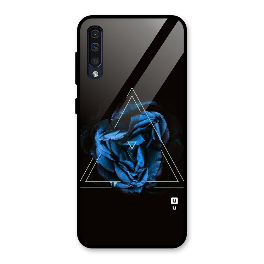 Blue Magic Triangle Glass Back Case for Galaxy A30s