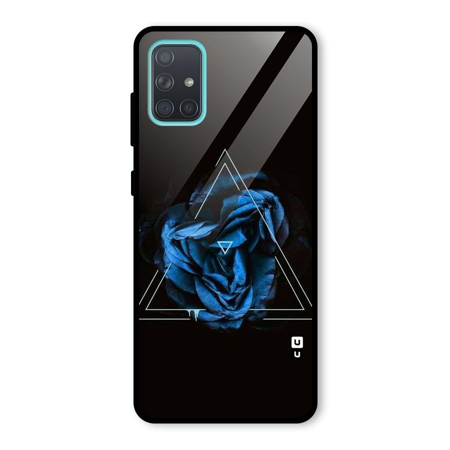Blue Magic Triangle Glass Back Case for Galaxy A71