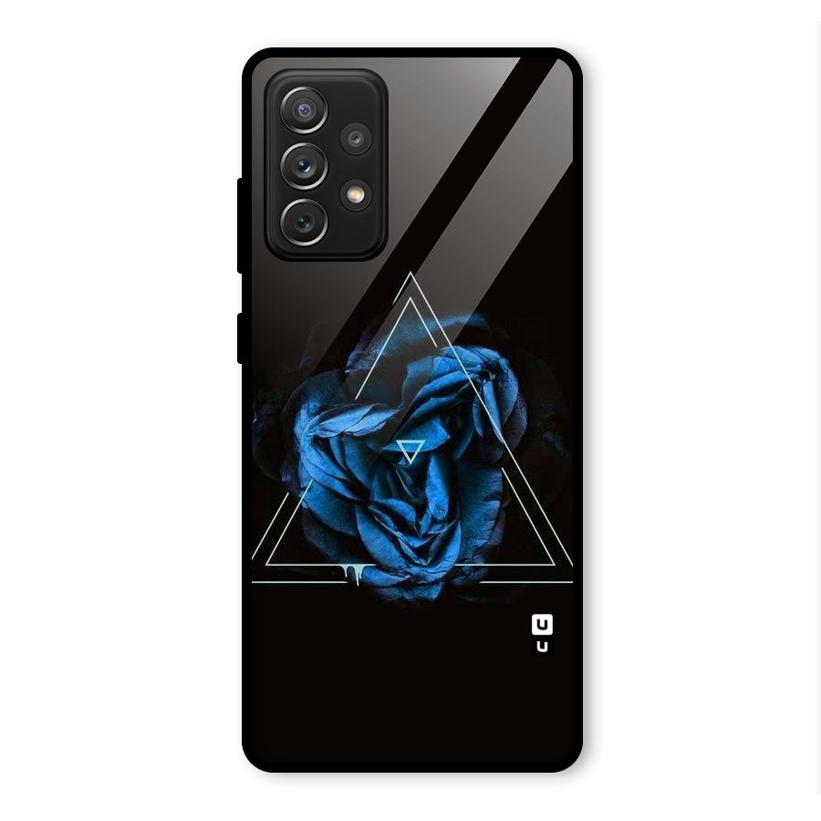Blue Magic Triangle Glass Back Case for Galaxy A72