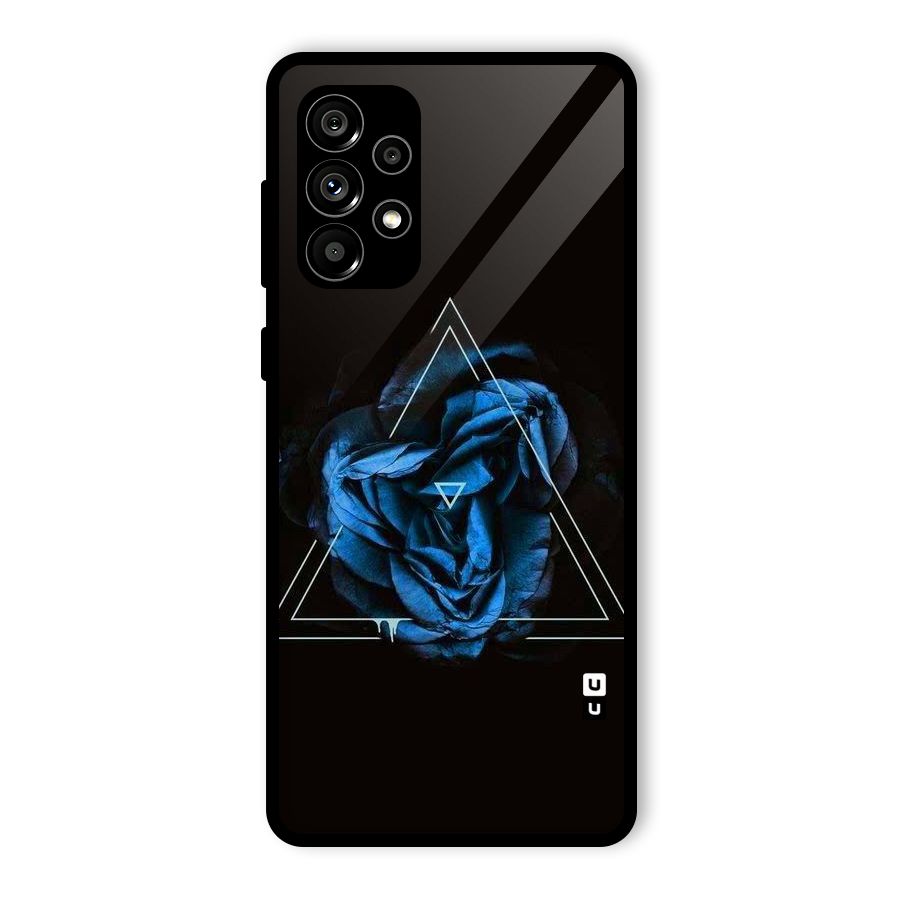Blue Magic Triangle Glass Back Case for Galaxy A73 5G