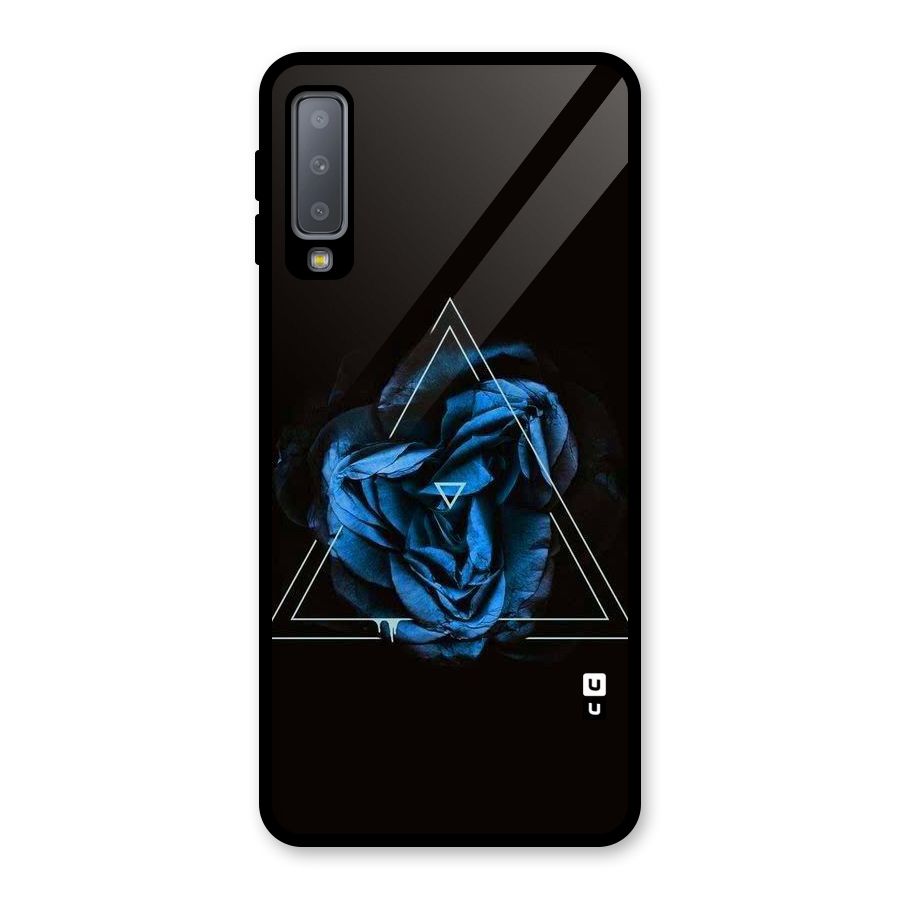 Blue Magic Triangle Glass Back Case for Galaxy A7 (2018)
