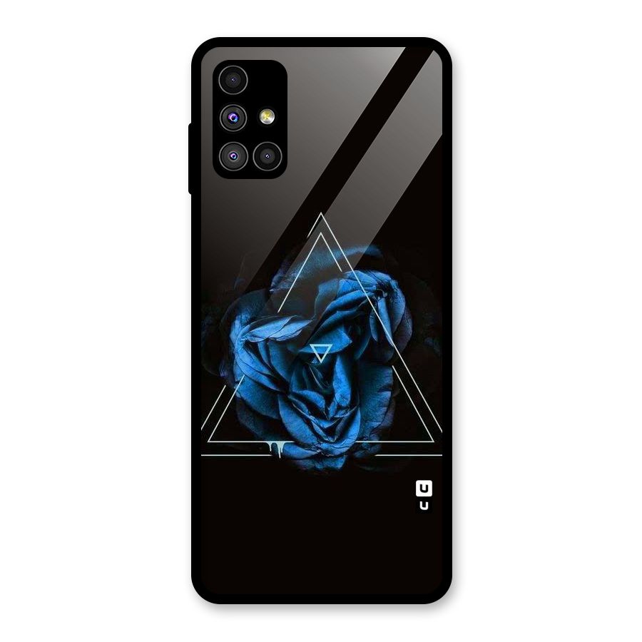 Blue Magic Triangle Glass Back Case for Galaxy M51