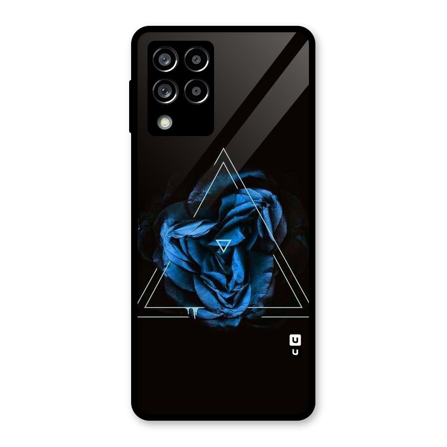 Blue Magic Triangle Glass Back Case for Galaxy M53 5G