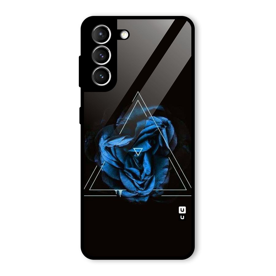 Blue Magic Triangle Glass Back Case for Galaxy S21 5G